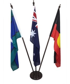 Australian, Aboriginal, and Torres Strait Islander flags display
