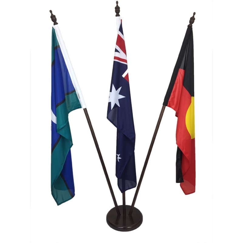 Australian, Aboriginal, and Torres Strait Islander flags display