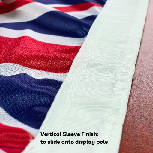 Flag sleeve finish for display pole