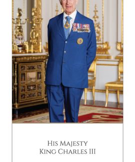 Man in blue suit standing in ornate room