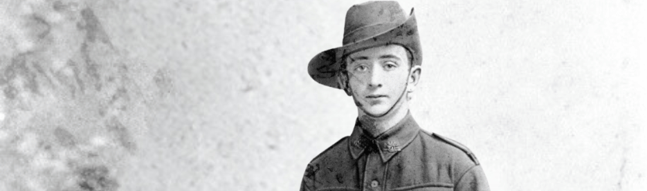 Young soldier wearing military uniform and slouch hat