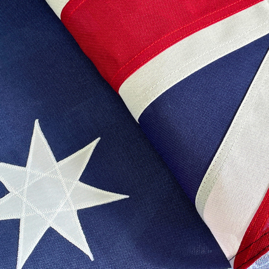 Close-up of Australian flag fabric texture